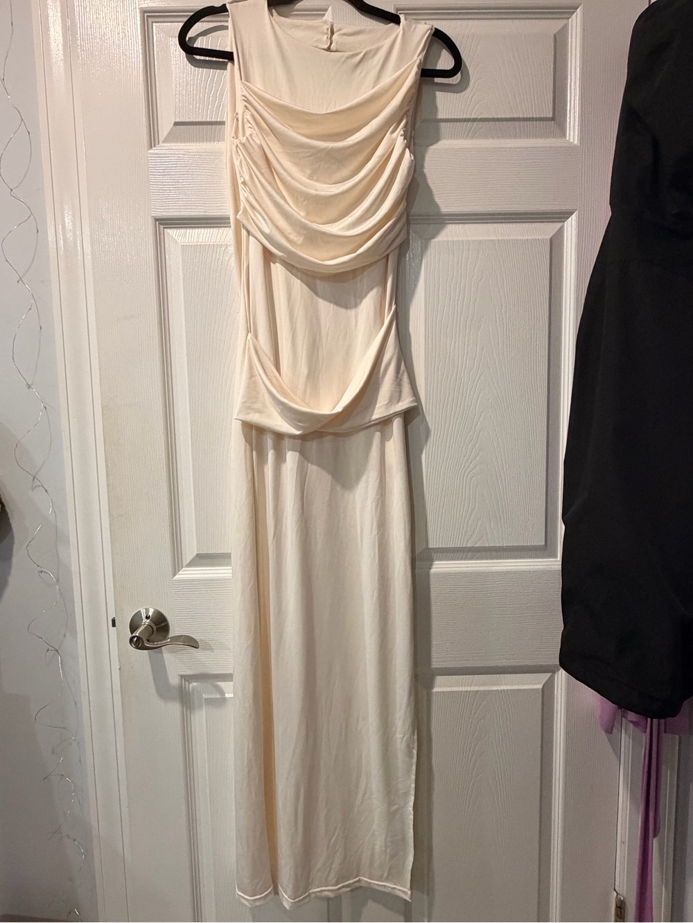 Cider Cream Draped Maxi Dress